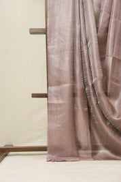 Pink Silver Tissue Tussar Silk Saree - SRPSTTSS481