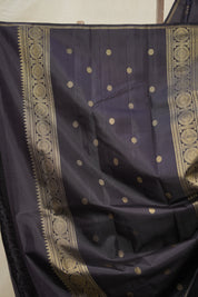 Dark Purple Kanjivaram Silk Saree - SRDPKSS1040