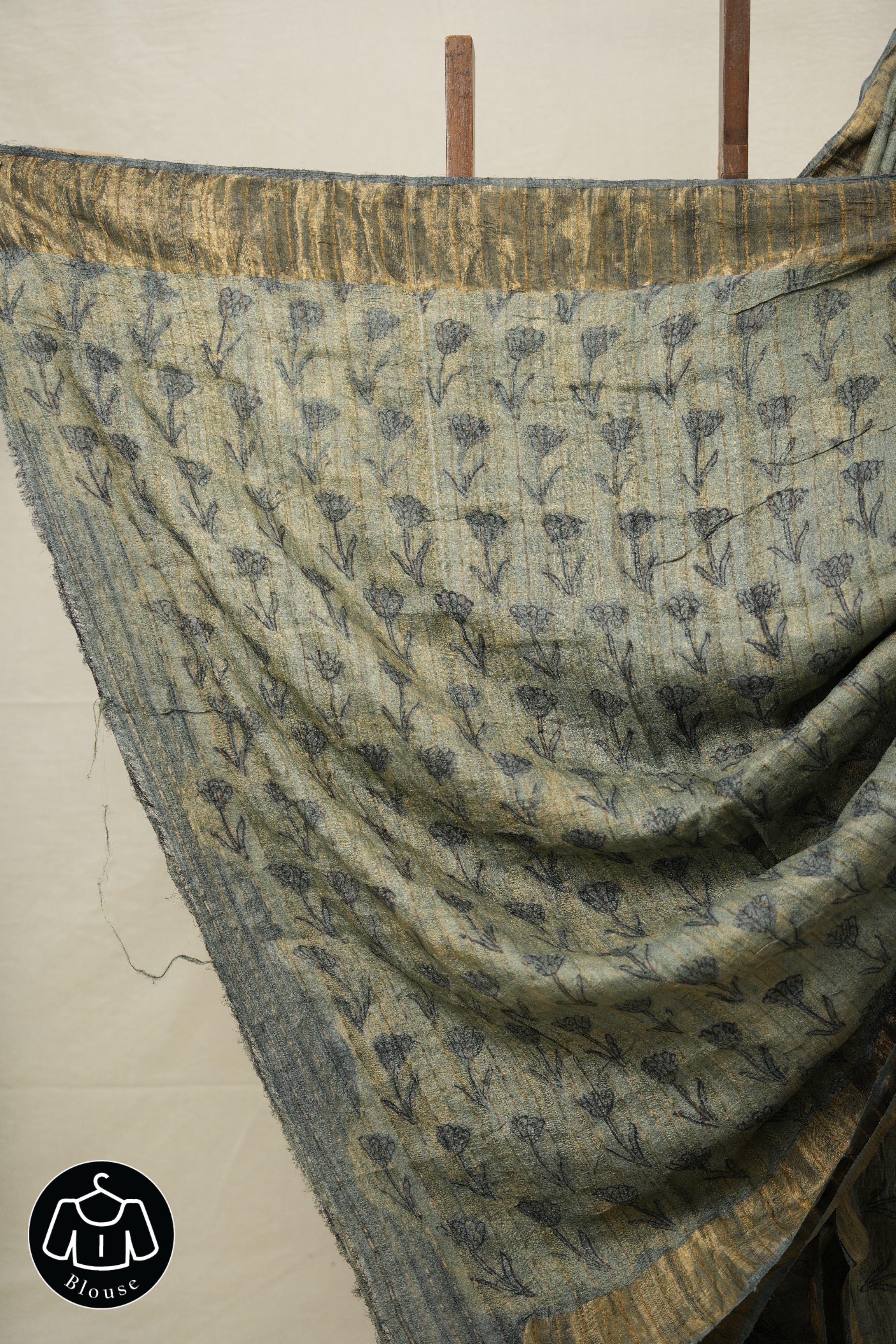 Tinted Blue HBP Tussar Silk Saree - SRTBHTSS742