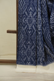 Navy Blue Pochampalli Cotton Ikat Saree - SRNBPCIS746