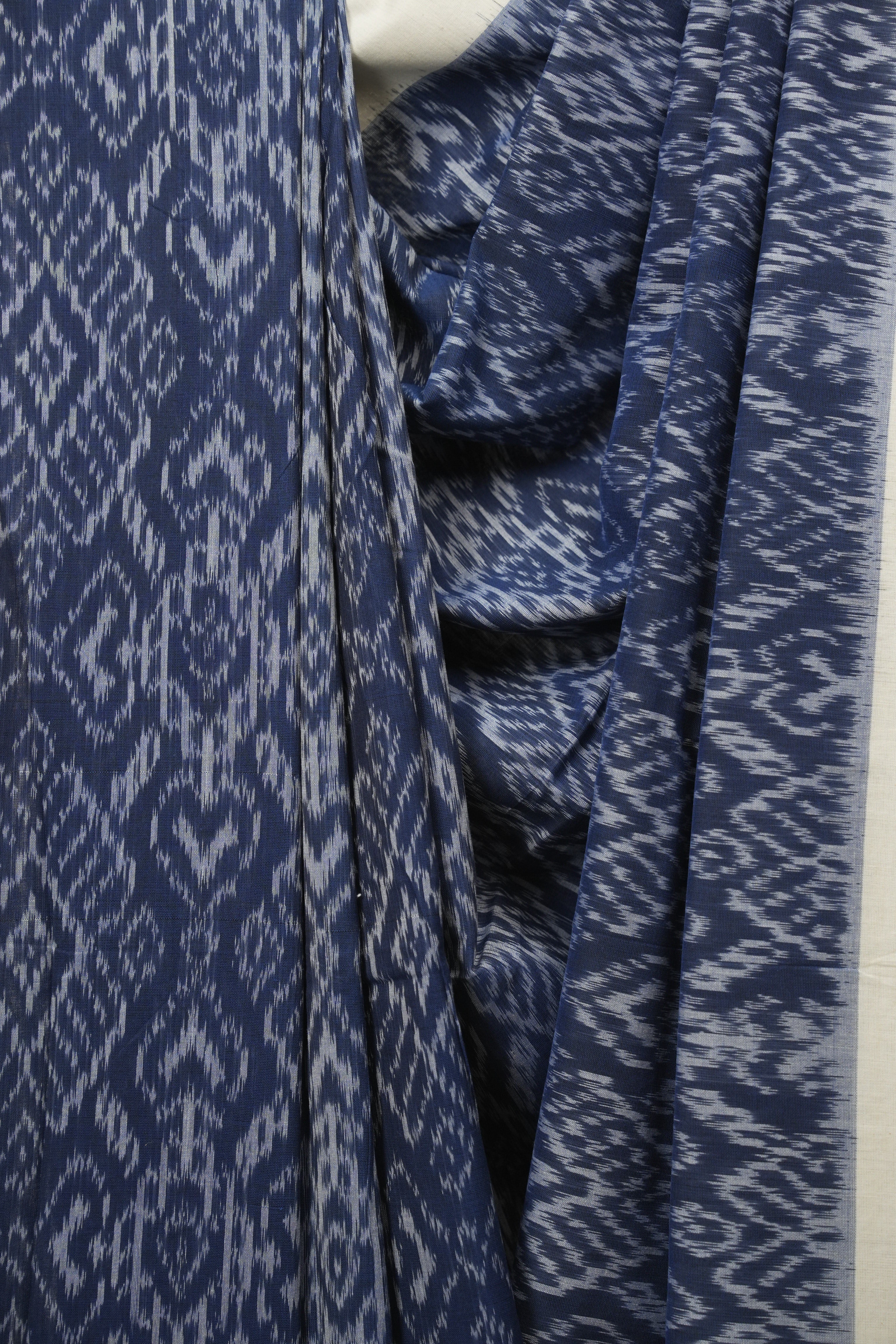 Navy Blue Pochampalli Cotton Ikat Saree - SRNBPCIS746