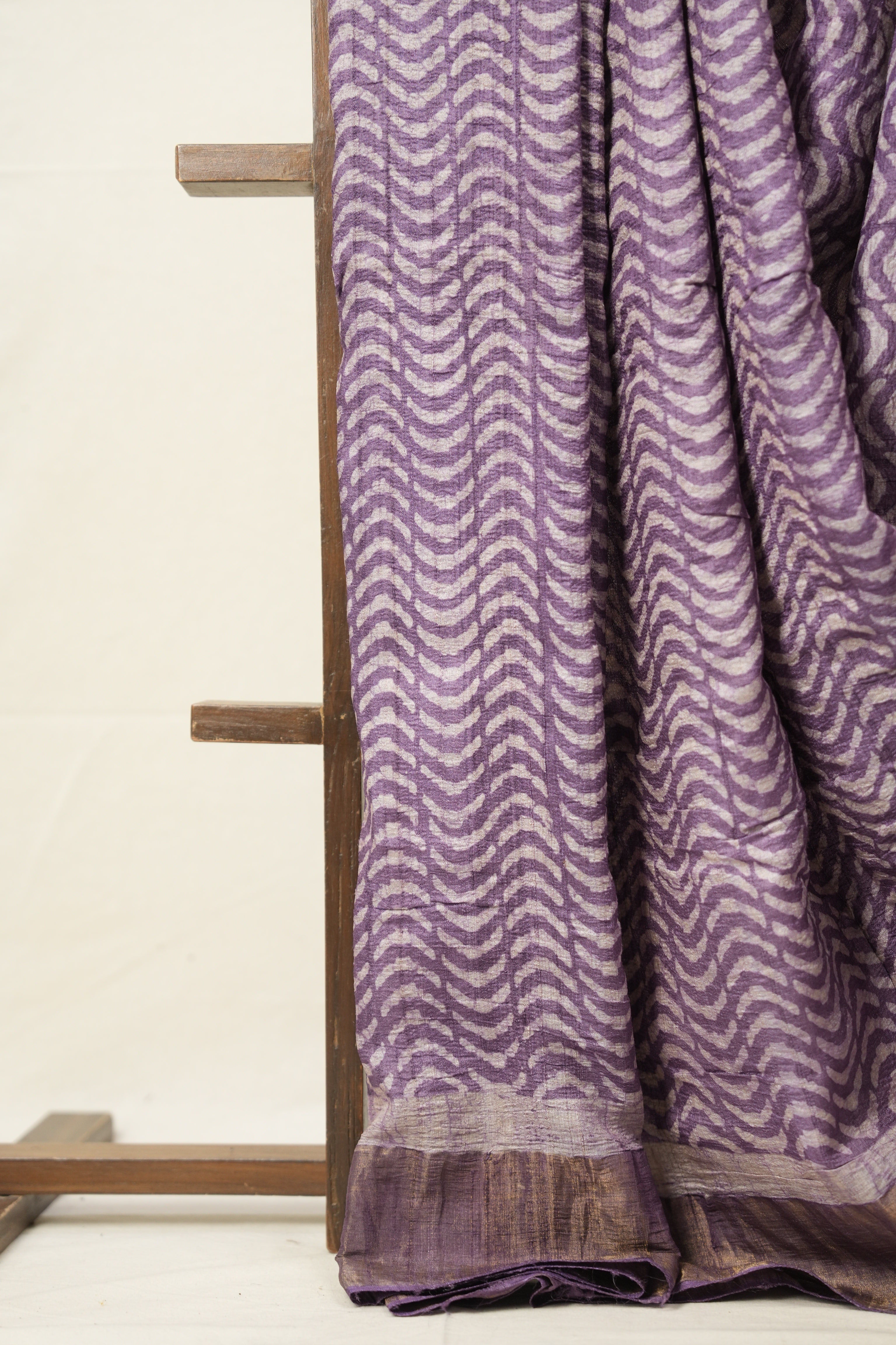 Purple HBP Tussar Silk Saree - SRPHTSS743