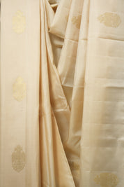 Cream Kanjivaram Silk Saree - SRCKSS1039