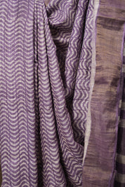 Purple HBP Tussar Silk Saree - SRPHTSS743