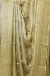 Yellow Silver Tissue Tussar Silk Saree - SRYSTTSS479