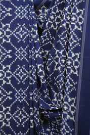 Navy Blue Pochampalli Cotton Ikat Saree - SRNBPCIS727