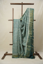 Off White HBP Tussar Silk Saree - SROWHTSS739