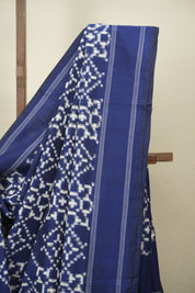 Navy Blue Pochampalli Cotton Ikat Saree - SRNBPCIS727