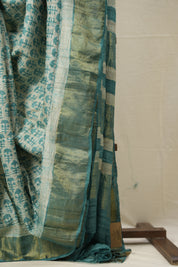 Off White HBP Tussar Silk Saree - SROWHTSS739