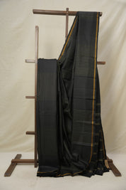Black Kanjivaram Silk Saree - SRBKSS1038