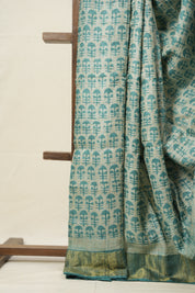 Off White HBP Tussar Silk Saree - SROWHTSS739