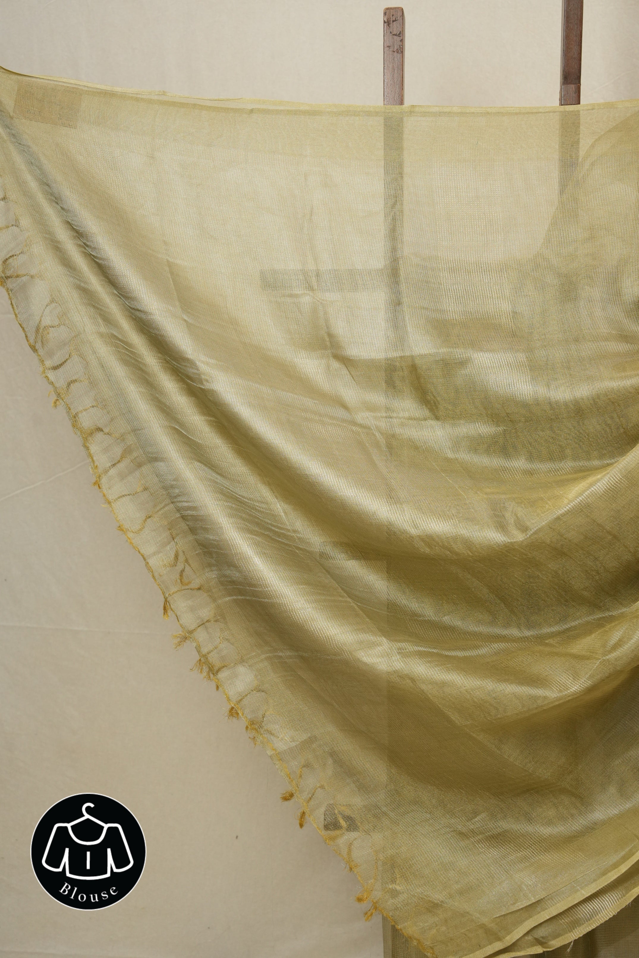 Yellow Silver Tissue Tussar Silk Saree - SRYSTTSS479
