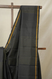 Black Kanjivaram Silk Saree - SRBKSS1038