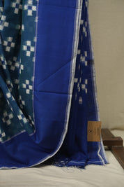 Peacock Green Pochampalli Cotton Ikat Saree - SRPGPCIS754