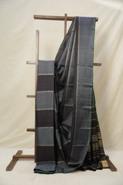 Grey Brown Kanjivaram Silk Saree - SRGBKSS1043