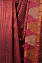 Maroon Raw Silk Saree - SRMRSS954