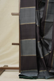 Grey Brown Kanjivaram Silk Saree - SRGBKSS1043