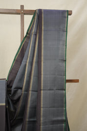 Grey Brown Kanjivaram Silk Saree - SRGBKSS1043