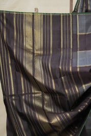 Grey Brown Kanjivaram Silk Saree - SRGBKSS1043