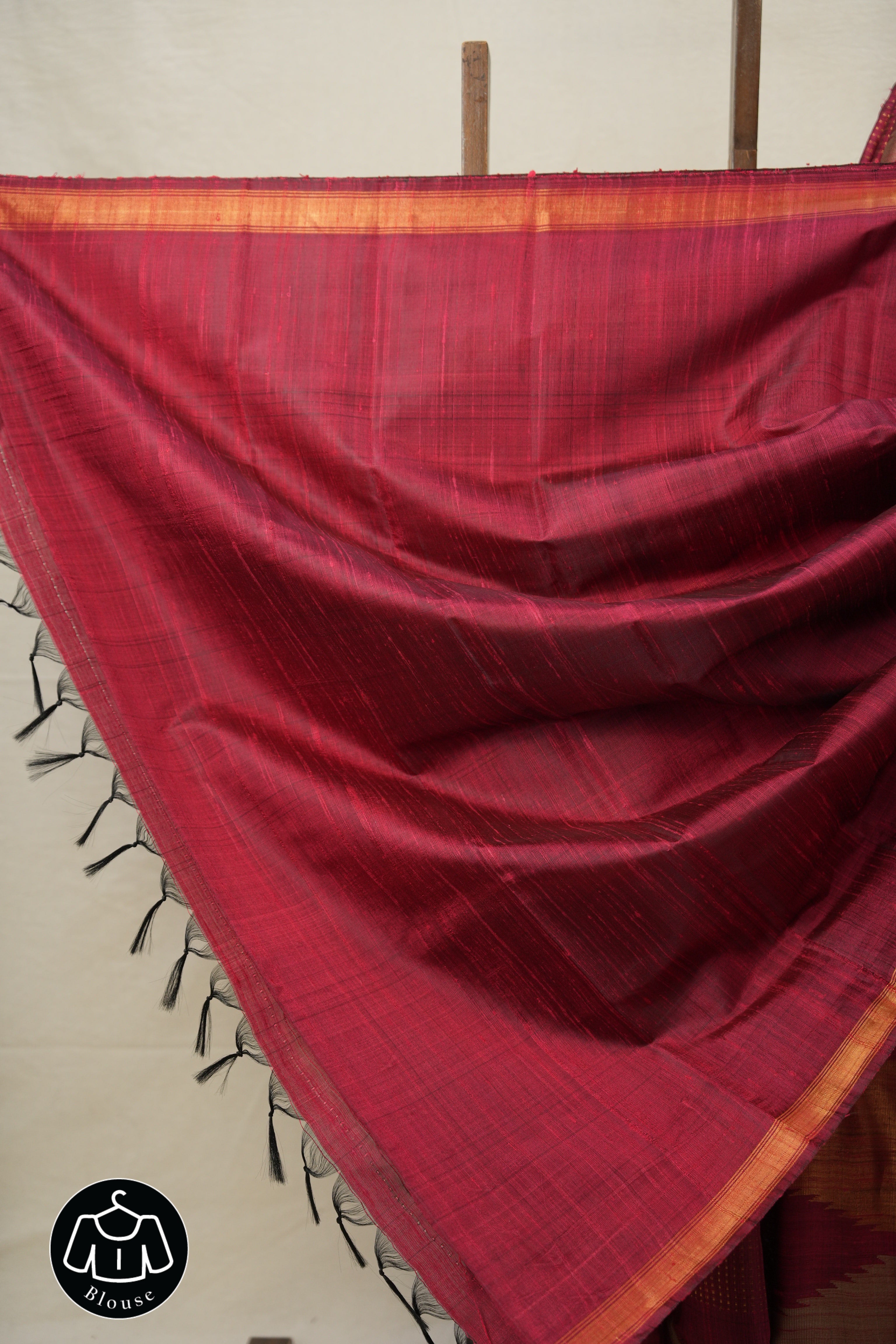 Maroon Raw Silk Saree - SRMRSS954