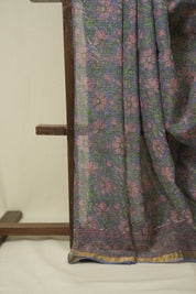 Grey HBP Kota Doria Saree - SRGKDS275