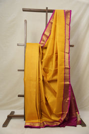 Turmeric Yellow Kanjivaram Silk Saree - SRTYKSS1042