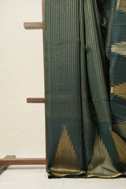 Green Raw Silk Saree - SRGRSS955