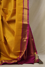 Turmeric Yellow Kanjivaram Silk Saree - SRTYKSS1042