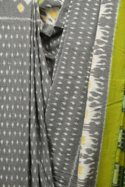 Grey Pochampalli Cotton Ikat Saree - SRGPCIS748