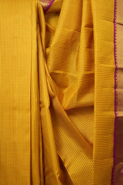Turmeric Yellow Kanjivaram Silk Saree - SRTYKSS1042