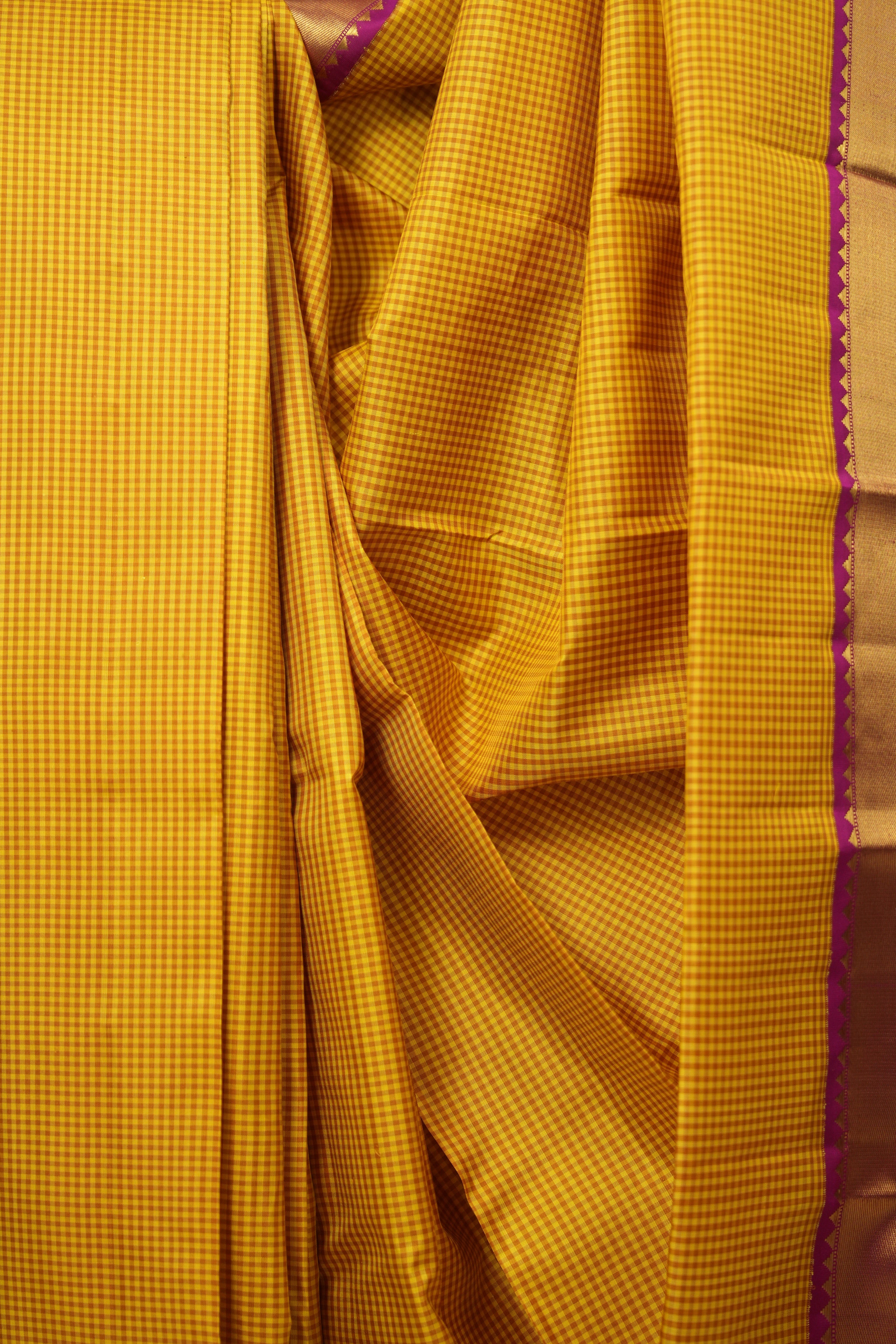 Turmeric Yellow Kanjivaram Silk Saree - SRTYKSS1042
