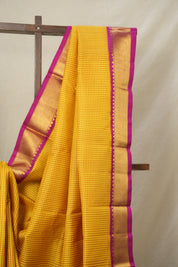 Turmeric Yellow Kanjivaram Silk Saree - SRTYKSS1042