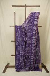 Purple HBP Kota Doria Saree - SRPKDS274