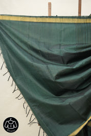 Green Raw Silk Saree - SRGRSS955
