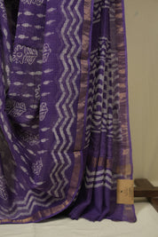 Purple HBP Kota Doria Saree - SRPKDS274