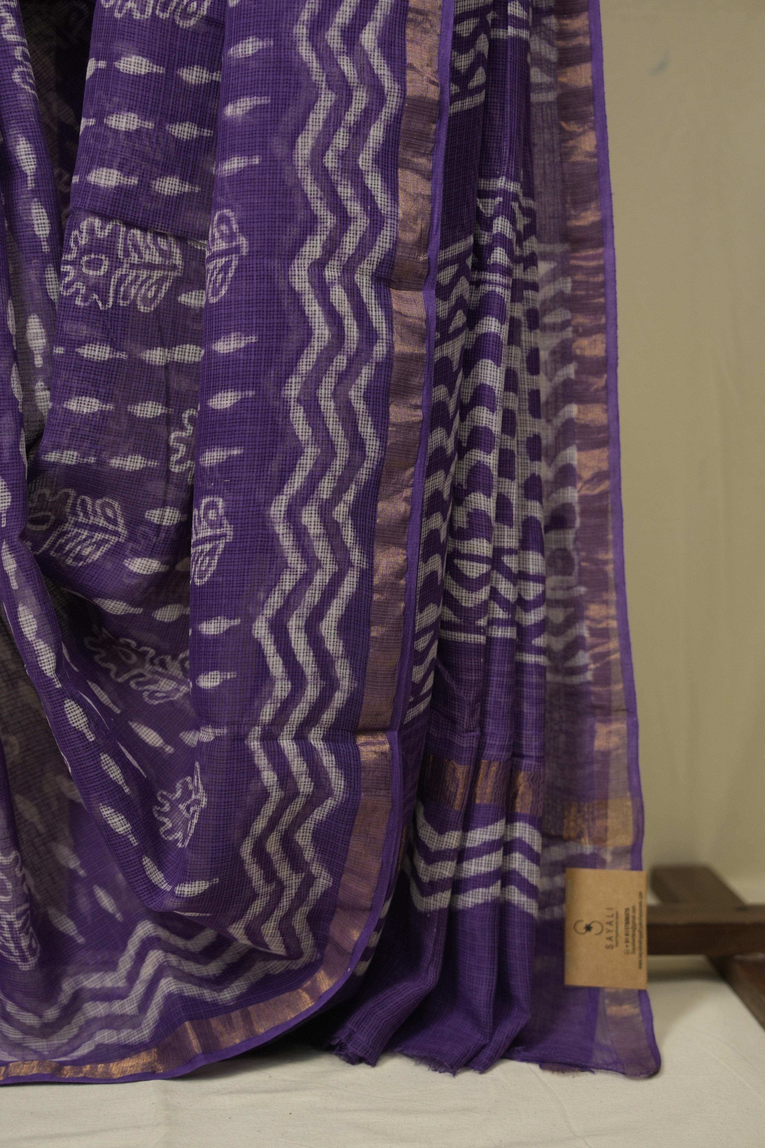 Purple HBP Kota Doria Saree - SRPKDS274