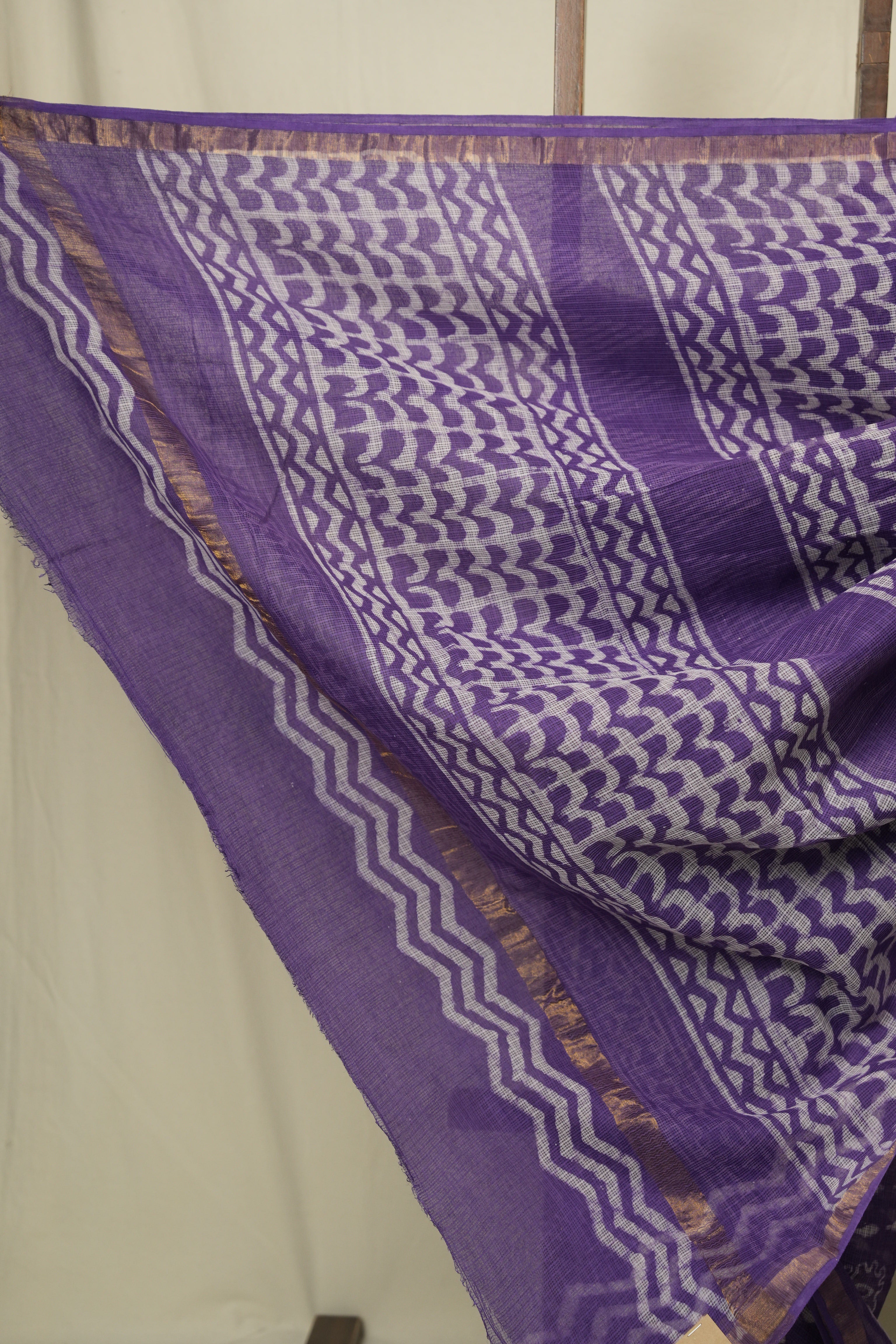 Purple HBP Kota Doria Saree - SRPKDS274