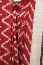 Red Pochampalli Cotton Ikat Saree - SRRPCIS752