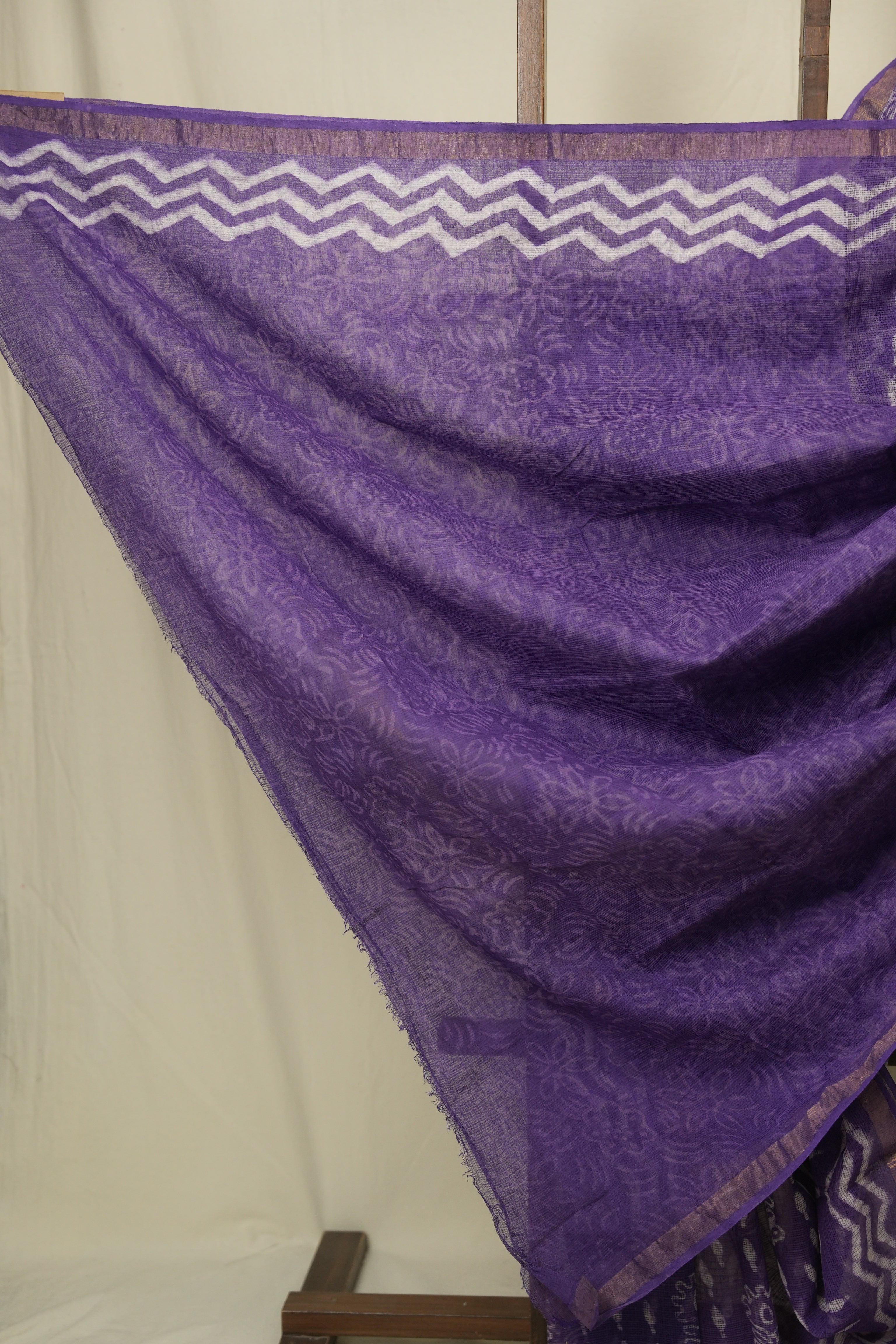 Purple HBP Kota Doria Saree - SRPKDS274