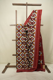 Multicolour Pochampali Cotton Ikat Saree SRMPCIS725