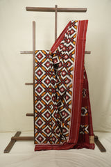 Multicolour Pochampali Cotton Ikat Saree SRMPCIS725