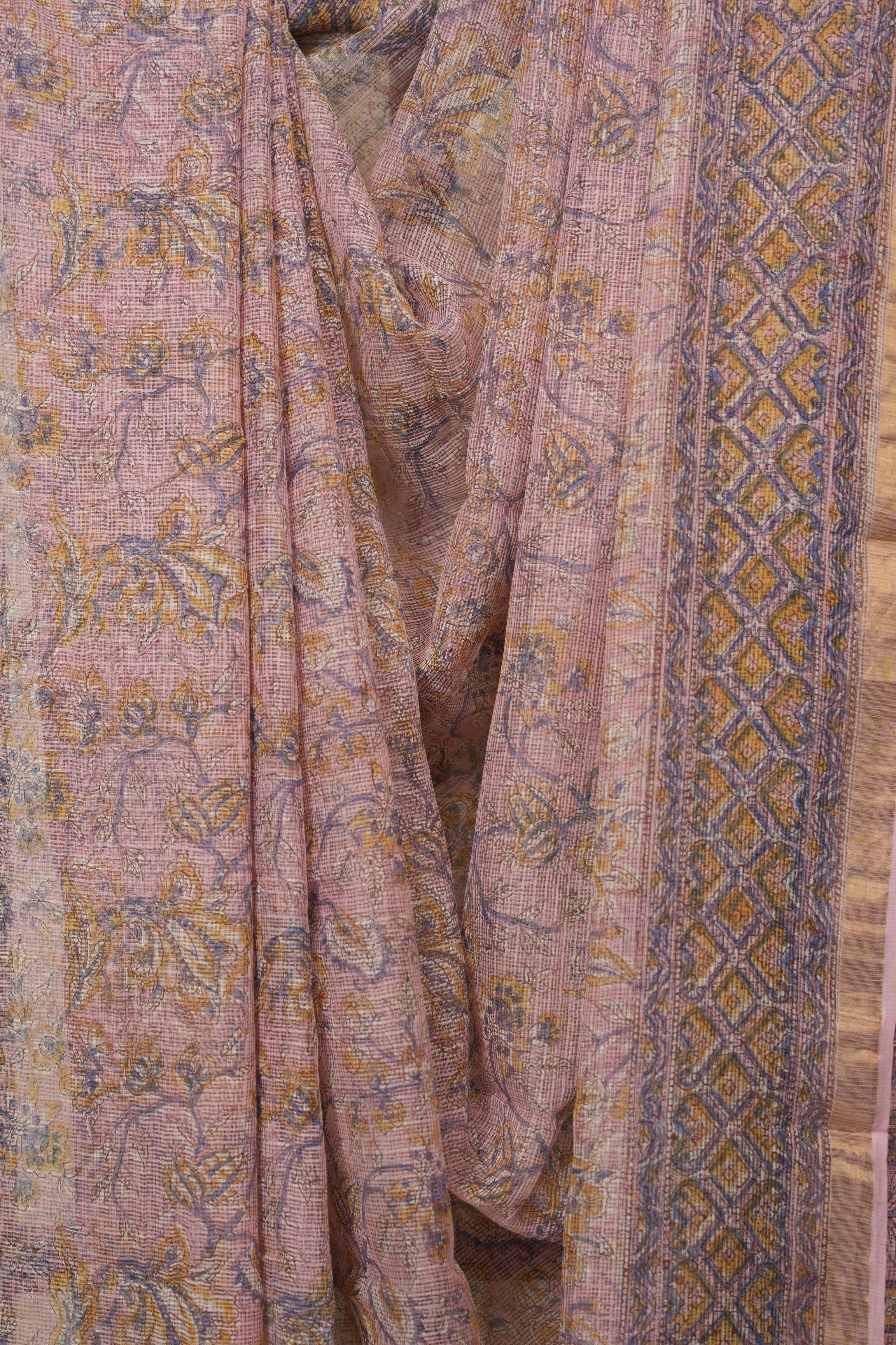 Pink HBP Kota Doria Saree - SRPKDS273