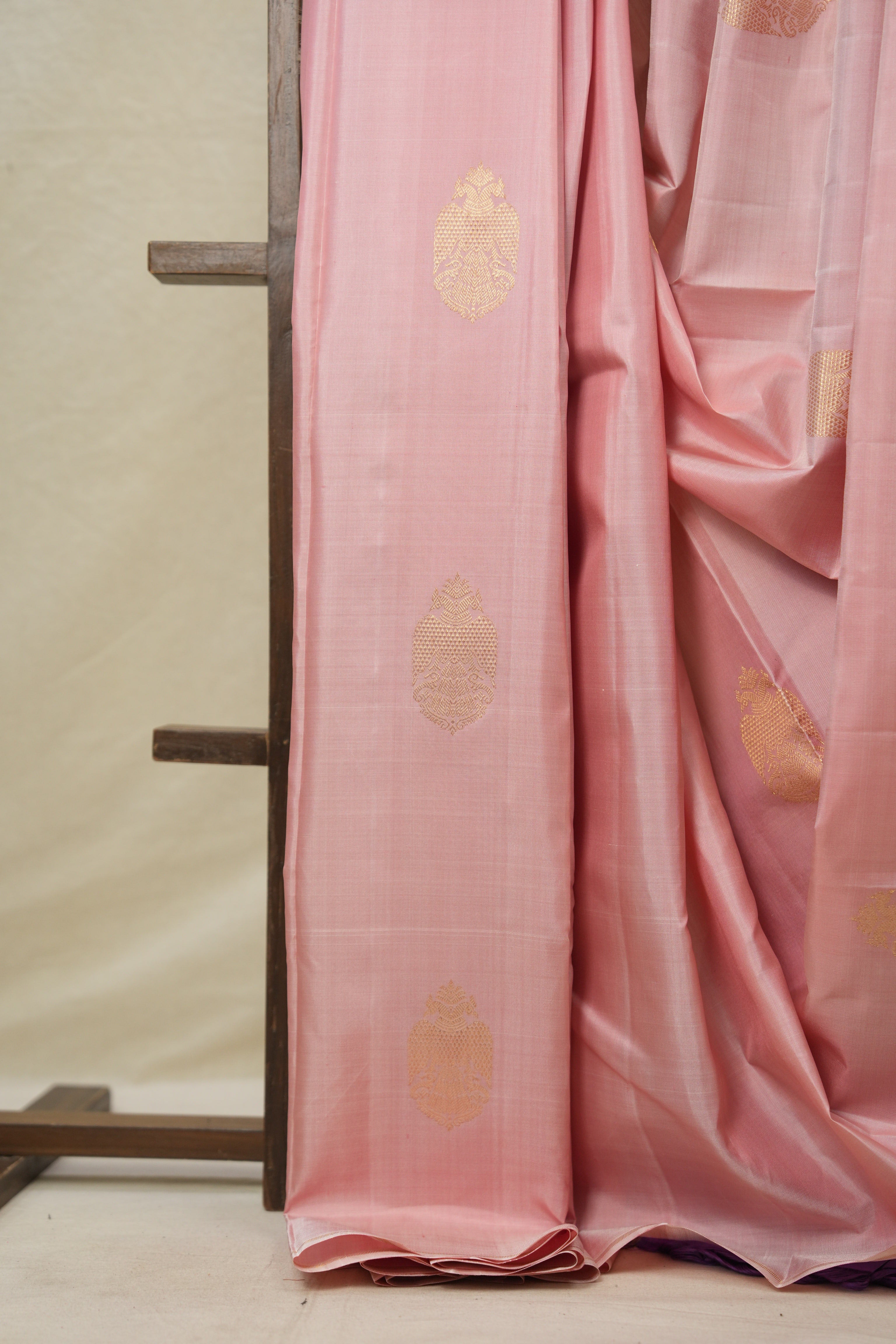 Pastel Pink Kanjivaram Silk Saree - SRPPKSS1049