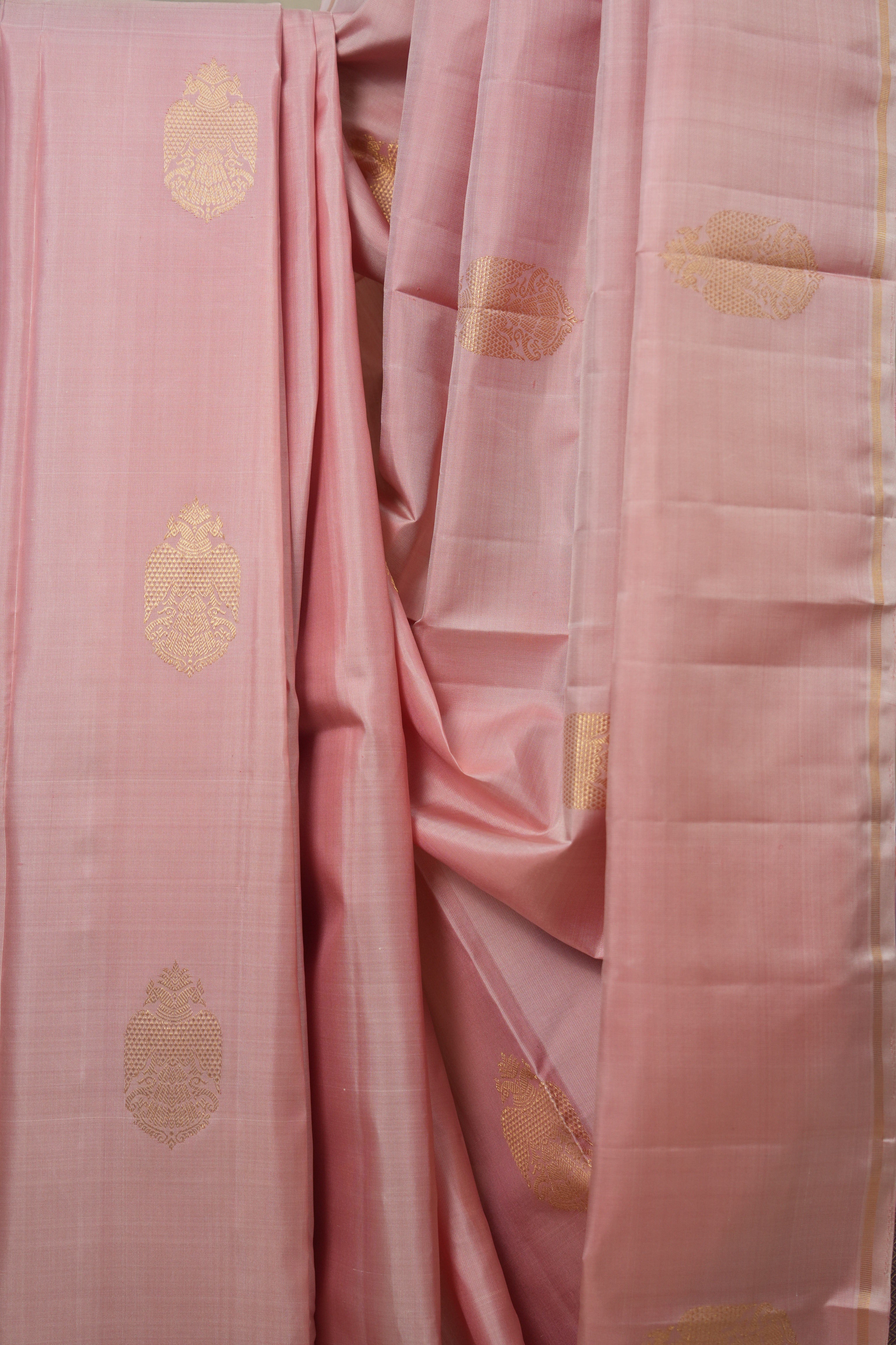 Pastel Pink Kanjivaram Silk Saree - SRPPKSS1049