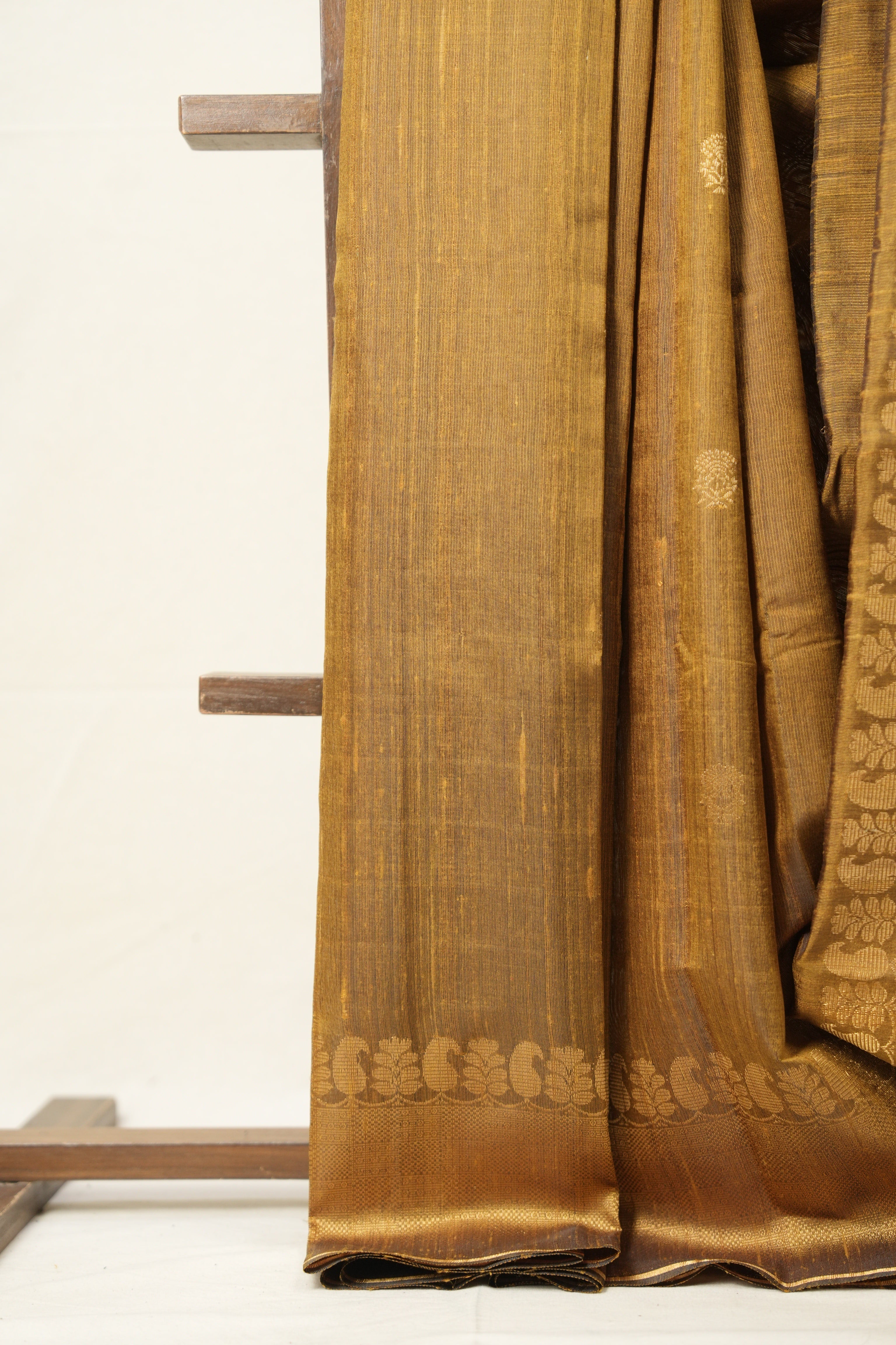 Khaki Raw Silk Saree - SRKRSS958