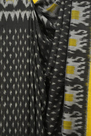 Black Pochampali Cotton Ikat Saree - SRBPCIS736