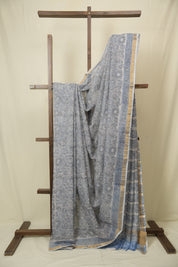 Grey HBP Kota Doria Saree - SRGKDS280
