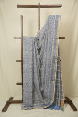 Grey HBP Kota Doria Saree - SRGKDS280