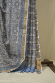 Grey HBP Kota Doria Saree - SRGKDS280