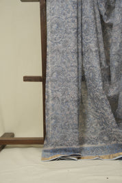 Grey HBP Kota Doria Saree - SRGKDS280